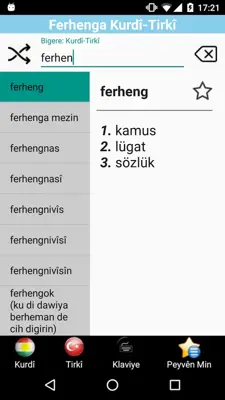 Ferhenga Kurdî android App screenshot 5